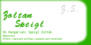 zoltan speigl business card