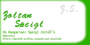 zoltan speigl business card